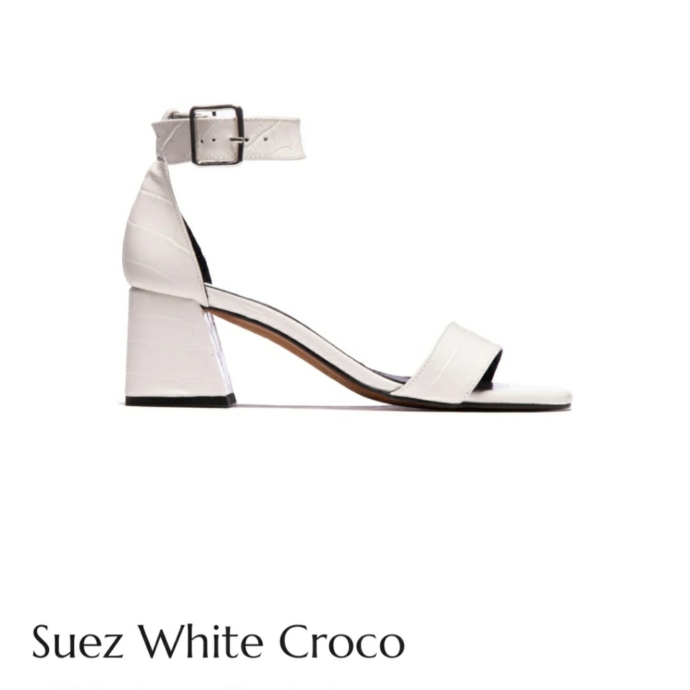 🍓 L'intervalle White Croco Sandals 🍓